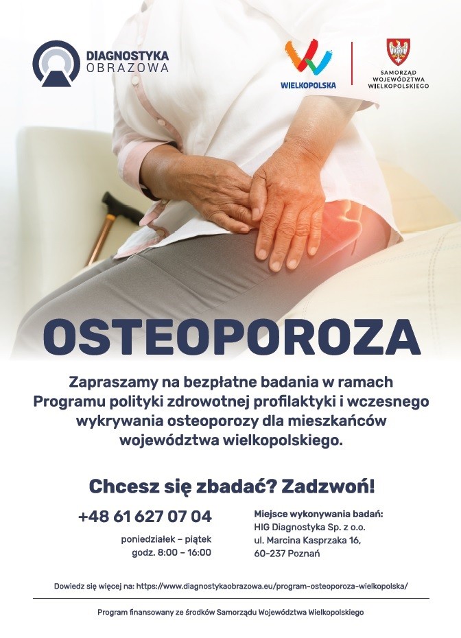 Plakat programu profilaktyki osteoporozy